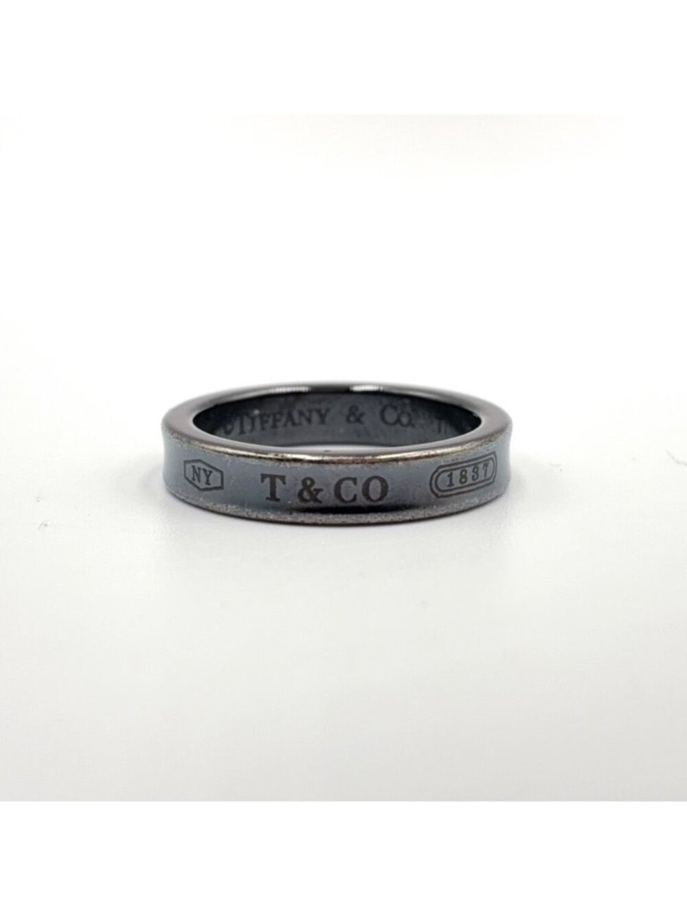 Tiffany & Co 1837 Narrow Black Titanium Ring